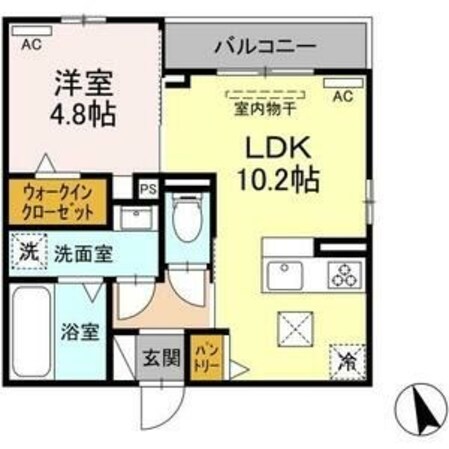 矢田駅 徒歩2分 1階の物件間取画像